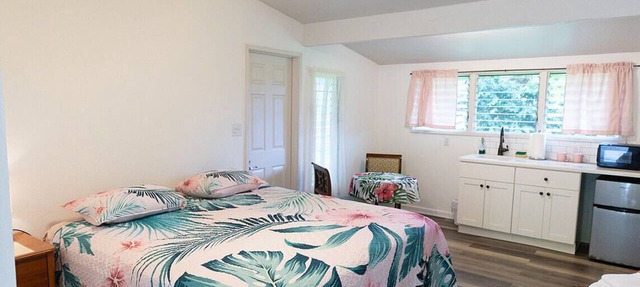 Cozy Kitchenette for Your Island Stay in Historic Naalehu Hotel