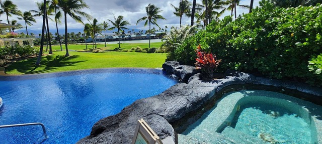 Fairway Villas D2 Waikoloa Beach Resort Ground Floor Central AC Golf Course View