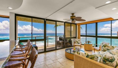 Kuhio Shores 319: Oceanfront in Poipu with A/C!