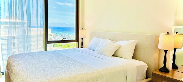 "MODERN LUXURY WITH BEAUTIFUL OCEAN VIEW ON 30th FLOOR AT SKY ALA MOANA"