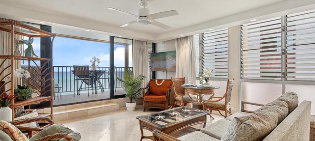 Oceanfront 1BD with Unobstructed Ocean, Lanai & Island Views -Kaleialoha 415