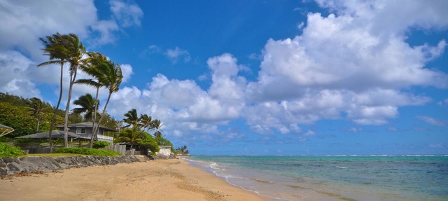 Quiet Hauula townhome with ocean and mountain views.