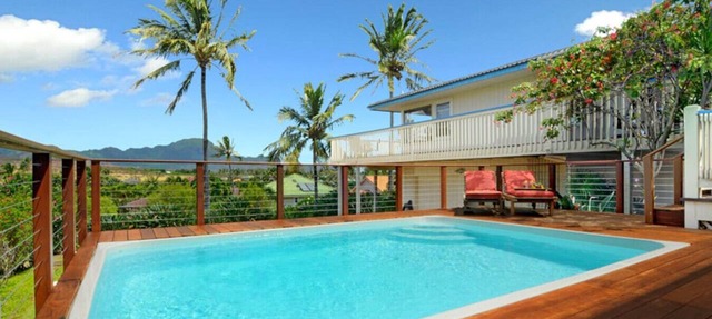 Stunning 270° Hapuʻu Mtn Views Walk to Beach Pool A/C Sleeps 12 Ocean