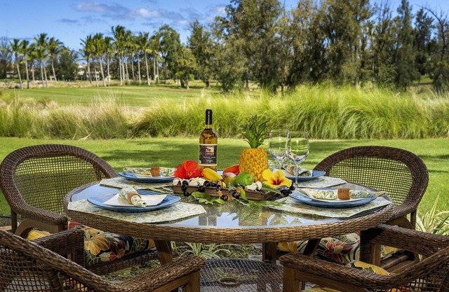 Bottom floor villa with privacy and great golf course view.