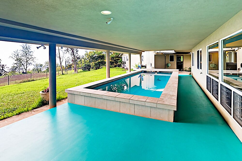 Kalaoa House | Stylish hillside retreat on 2 acres w/private pool, ocean & sunset views