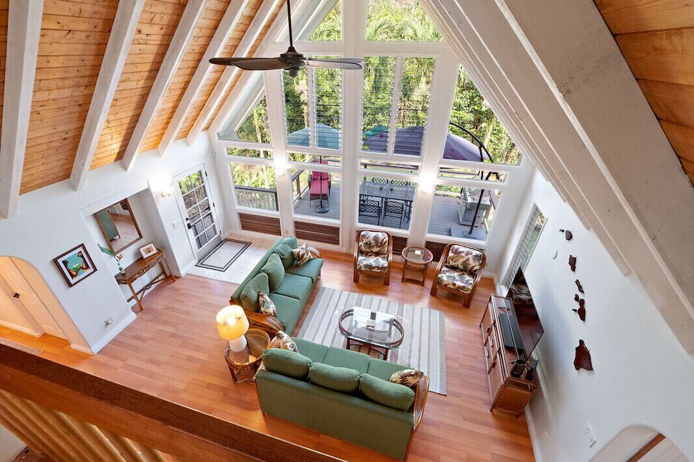 Keaau House | Tropical, Hawaiian-style A-frame Home