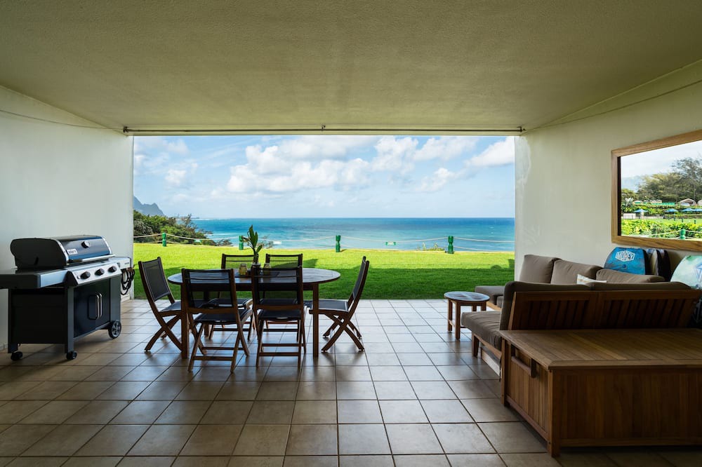 Princeville Condo | Glorious Ocean and Bali Hai Views on Ground Floor + 1 Hotel Club Access