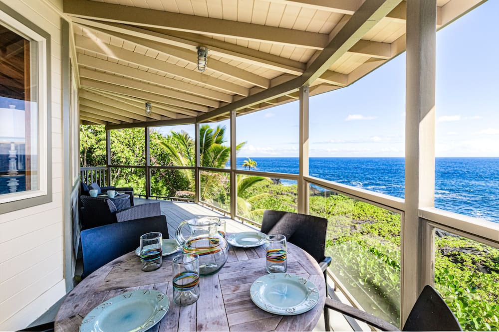 Keaau House | Kahikole: Oceanfront home with stunning, rugged ocean cliff views