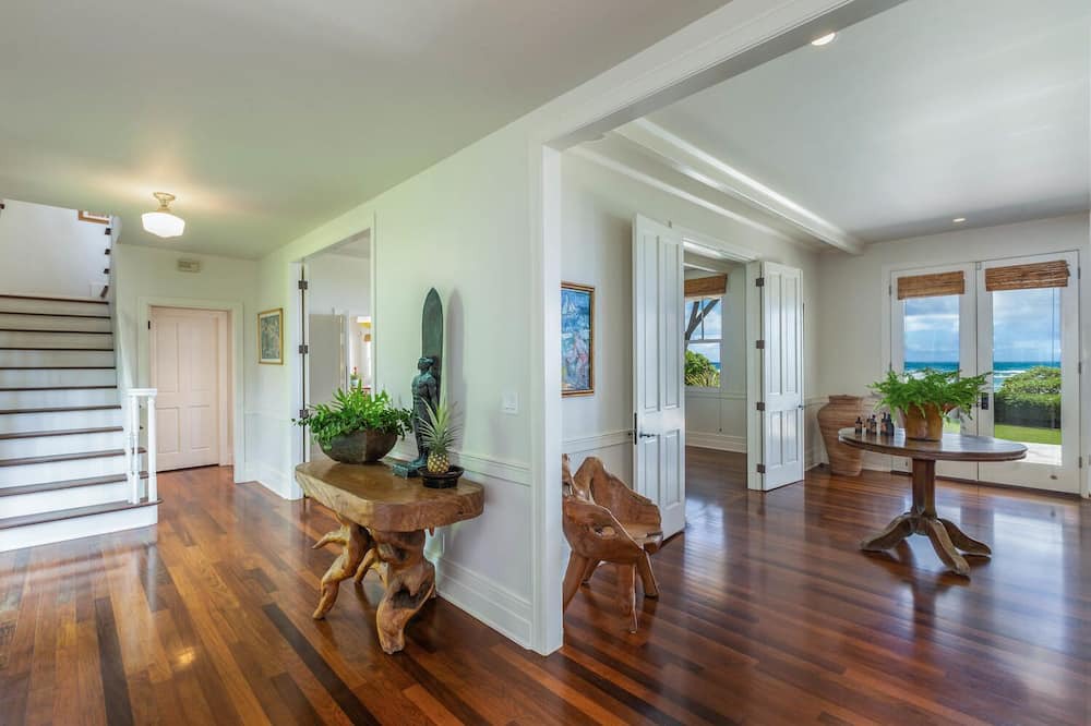 Anahola House | Large Gated Oceanfront Estate ~ Secluded on a beach, safe all year TVNC-4185