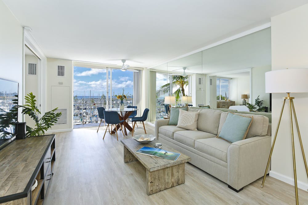 Waikiki Condo | Waikiki Marina & Ocean Views! Easy Walk to Beach! Washlet, Kitchen, AC, Wi-Fi