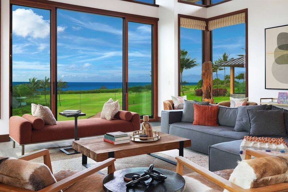 Poipu House | Dramatic New Kukui'ula Estate: Dazzling Style + Seaviews + Unique Pool & Spa