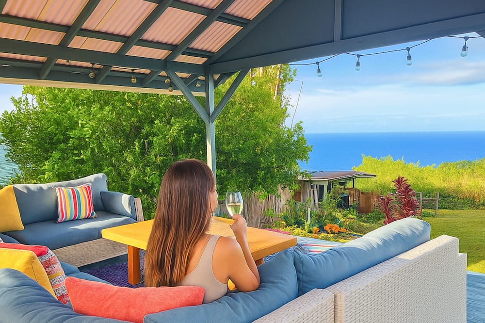 Papaaloa Cabin | Tiny Cottage 1 Bed Ensuite Bath Sunrise Ocean View, Farm Cottage W/Sunrise & Ocean Views