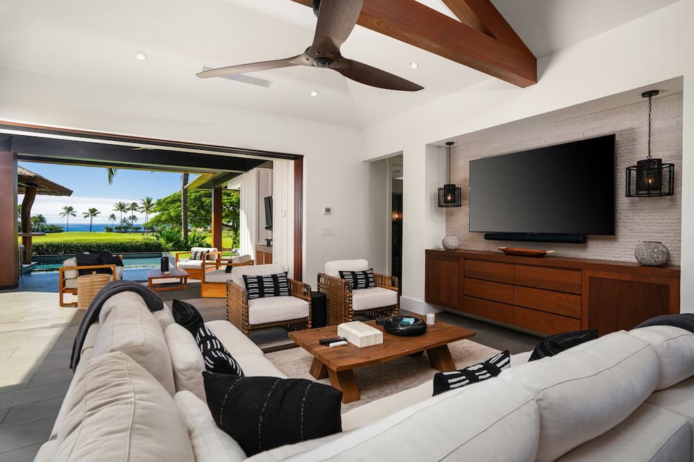 Poipu House | Hale Aloha by Alekona Kauai: 4 BR Ocean view home w AC, fire pit, private pool and spa
