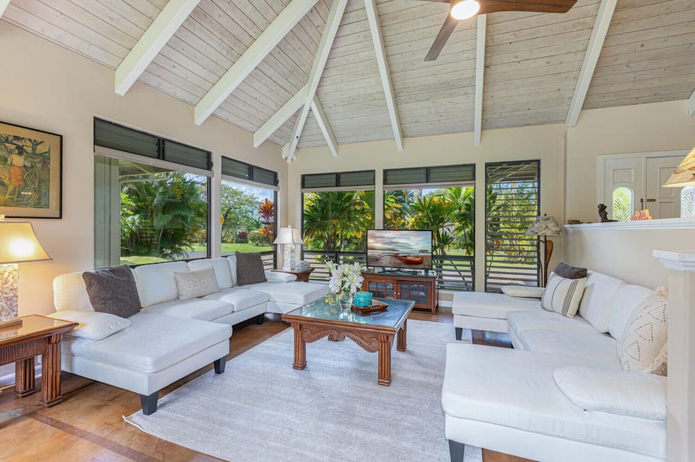 Princeville House | Walk to the beach in this lush, serene house with a private garden oasis