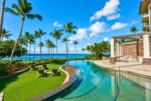 Montage Kapalua Bay Apartment | The Resort at Kapalua Bay Oceanfront 3 BR Sleeps 10 Luxury Resort Living Complimentary Car with 6 Nights MON-6302 by KBM
