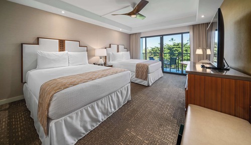 Premium Room, 2 Queen Beds, Partial Ocean View