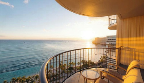 Ocean Front, 2 Double, Kealohilani Twr, Balcony