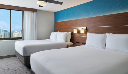 Standard Room, 2 Queen Beds (Waikiki View)
