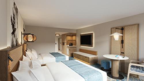 Queen Room with Two Queen Beds, Balcony and Ocean View