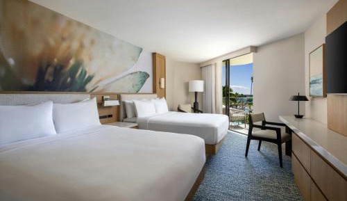 Pool View, Guest room, 2 Double, Partial ocean view