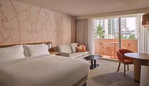 King Room with Sofa Bed and Partial View