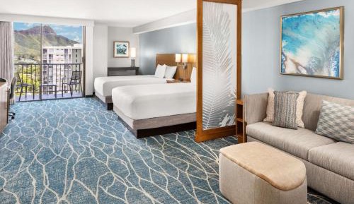 Specialty Queen Room with Two Queen Beds with Sofa Bed and Mountain View