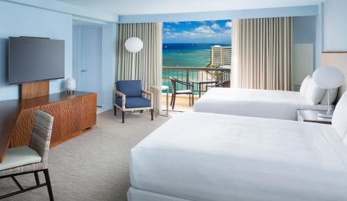 Queen Room with Two Queen Beds and Ocean View - High Floor