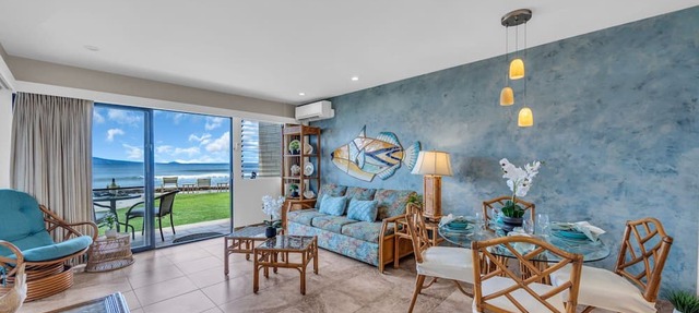 Oceanfront 1bd ground level condo plantation style