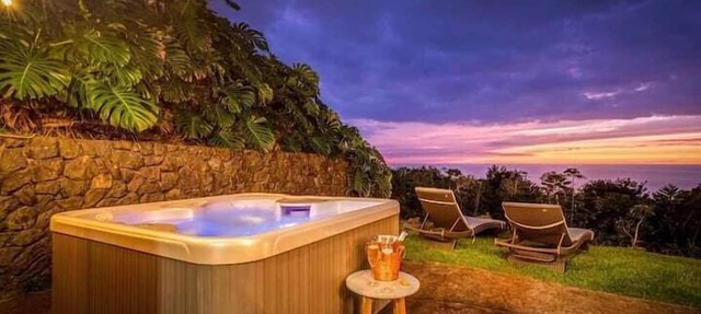 Holualoa Sanctuary Hot Tub, Ocean Views, A/C 12 Min to Beach