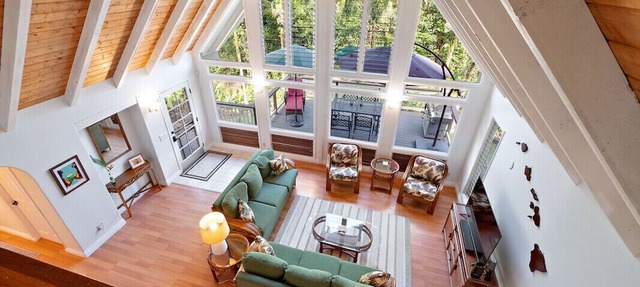 Tropical, Hawaiian-style A-frame Home