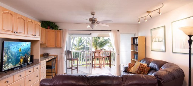 Amazing waterfront condo with ocean views, shared pool, balcony, & grill