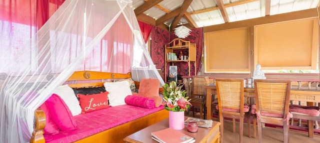 Magical Lava Temple Eco-Retreat w Volcano Views and Black Sand Beaches