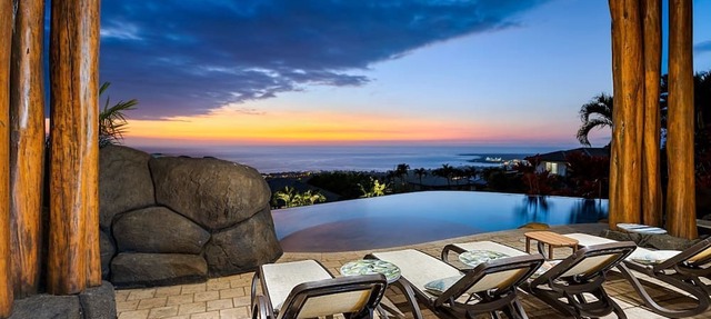 🏖️Private Kona Luxury Home | Infinity Pool, Ocean Views & 3 King Suites