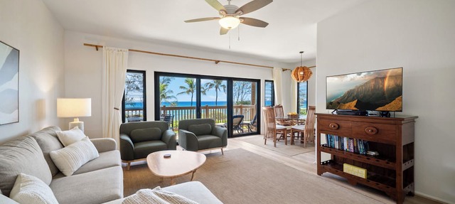Kaha Lani Resort #224, Oceanfront, Sunrise Views, Walk to Lydgate Beach