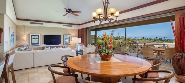 Panoramic Ocean and Golf Course Views ! Luxury Townhouse at Hualalai Resort- includes 2 Golf Carts
