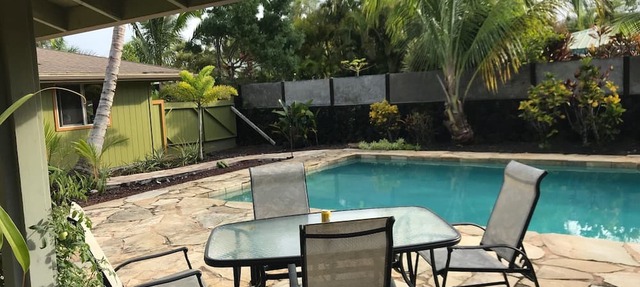 Swimming Pool, Observation Deck, and Palm Trees
