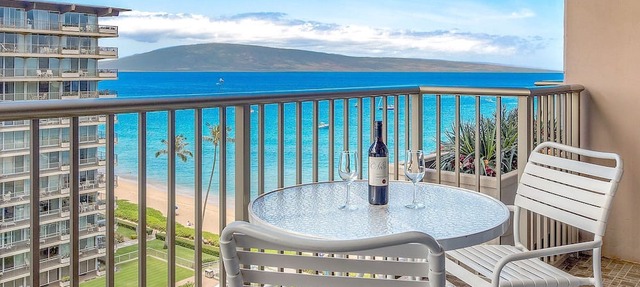 Maui Resort Rentals: The Whaler 1015 - Gorgeously Remodeled 10th Floor Interior Courtyard Studio, Spectacular Ocean and Mountain Views!