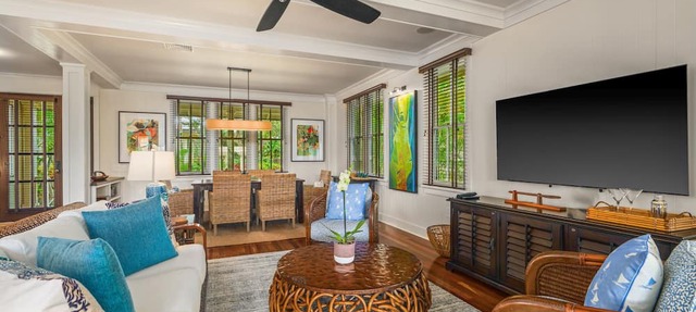 Kukui'ula Cottage 8 by Alekona Kauai: 3 Bed Cottage w AC, BBQ, large yard, fire pit