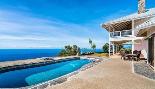 Kona Oceanview Villa for Groups Pool & Hot Tub