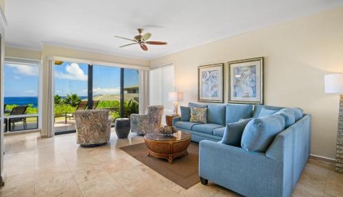Kapalua Bay Villas Oceanfront 1 BR Sleeps 4 Villas Steps to Beach Complimentary Car with 6 Nights KBV-34G4 by KBM