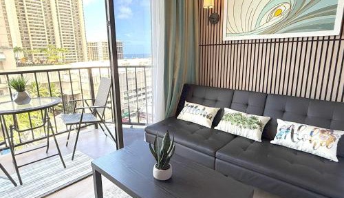 Waikiki Ocean View Studio 3Beds 1 Block to Beach, Tax Included